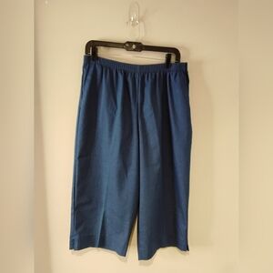 Alfred Dunner Blue Joggers with Elastic Waistband